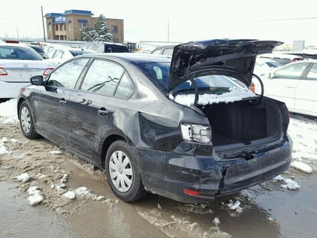 3VW2K7AJ5FM349239 - 2015 VOLKSWAGEN JETTA BASE შავი ფოტო 3