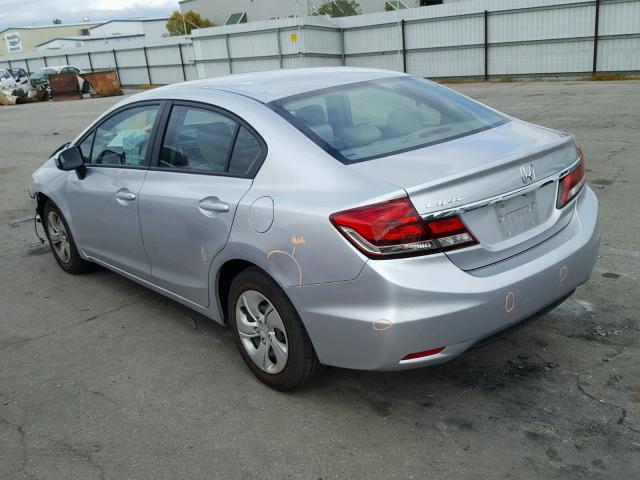 19XFB2F57EE228191 - 2014 HONDA CIVIC LX SILVER photo 3