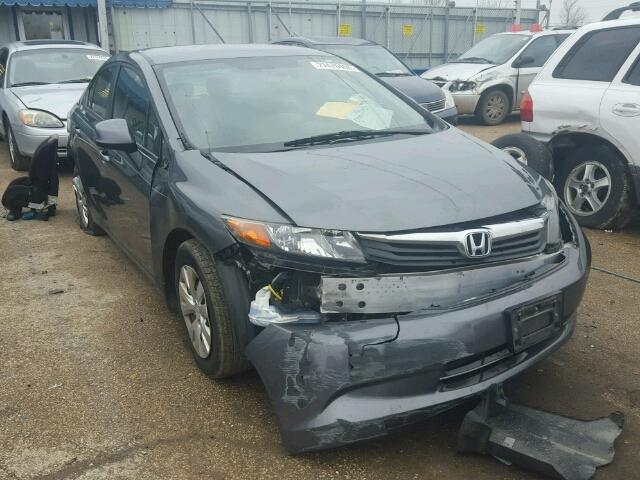 19XFB2F52CE086443 - 2012 HONDA CIVIC LX GRAY photo 1