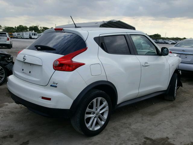 JN8AF5MR7DT216865 - 2013 NISSAN JUKE S WHITE photo 4