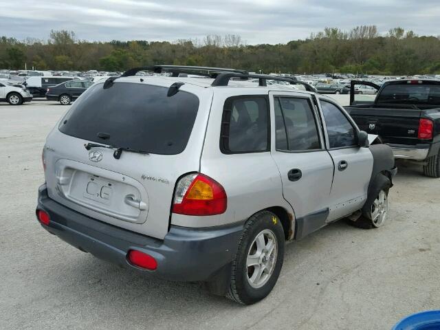 KM8SB82B51U028222 - 2001 HYUNDAI SANTA FE GRAY photo 4