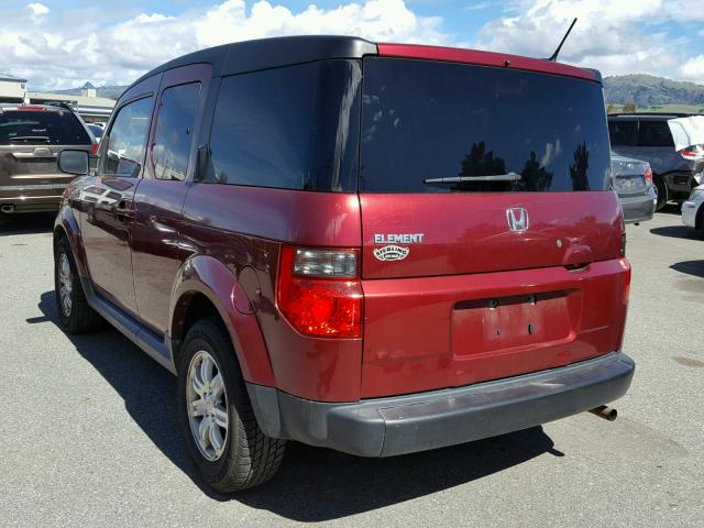 5J6YH28707L016131 - 2007 HONDA ELEMENT EX MAROON photo 3