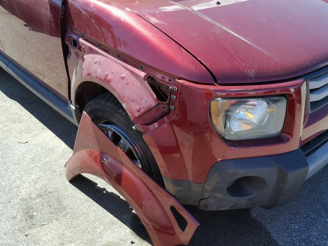 5J6YH28707L016131 - 2007 HONDA ELEMENT EX MAROON photo 9