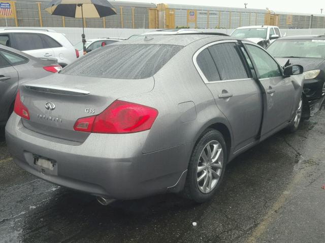 JNKBV61E08M214142 - 2008 INFINITI G35 GRAY photo 4