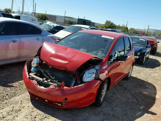 JHMGE88239C006275 - 2009 HONDA FIT RED photo 2