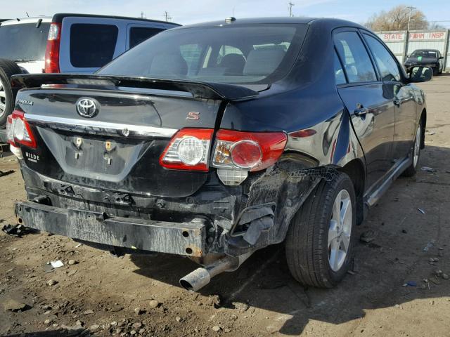 2T1BU4EE7CC768027 - 2012 TOYOTA COROLLA BA BLACK photo 4