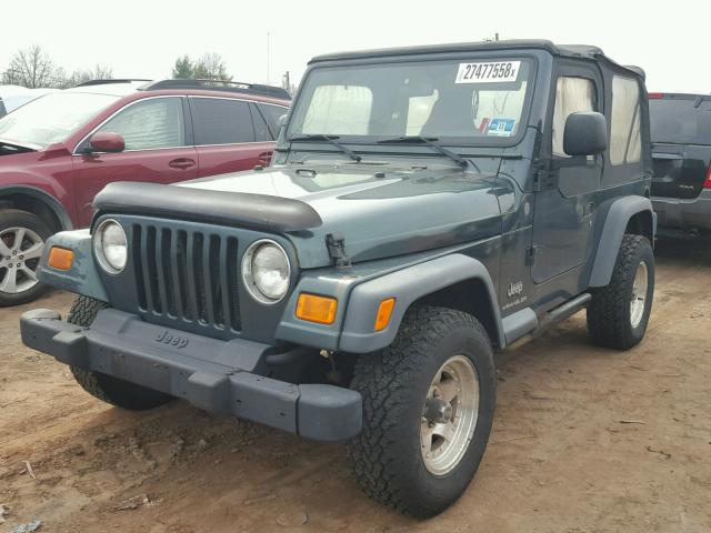 1J4FA29194P730480 - 2004 JEEP WRANGLER / GREEN photo 2