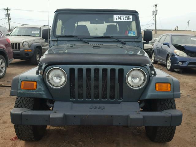 1J4FA29194P730480 - 2004 JEEP WRANGLER / GREEN photo 9