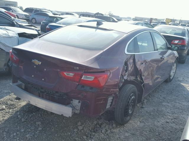1G1ZB5ST4GF235524 - 2016 CHEVROLET MALIBU LS ბურგუნდია ფოტო 4