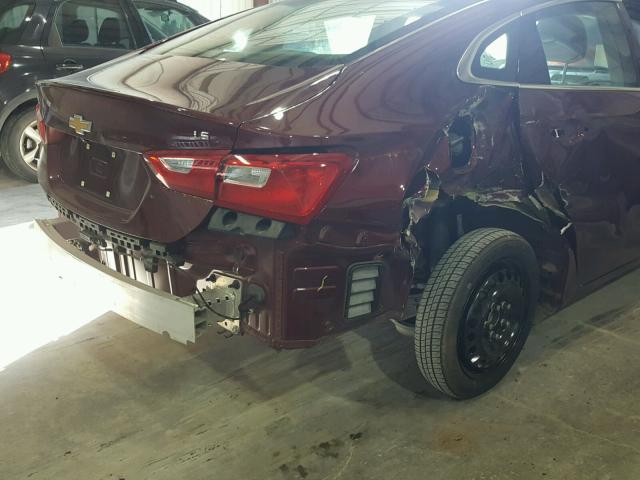 1G1ZB5ST4GF235524 - 2016 CHEVROLET MALIBU LS ბურგუნდია ფოტო 9