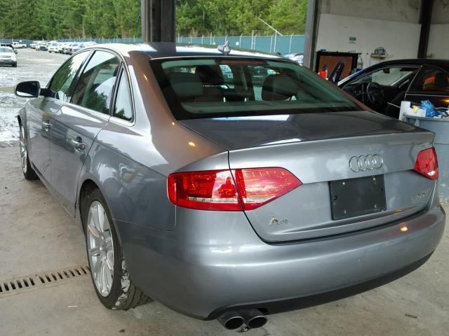 WAUEFAFL4BN001540 - 2011 AUDI A4 PREMIUM SILVER photo 3