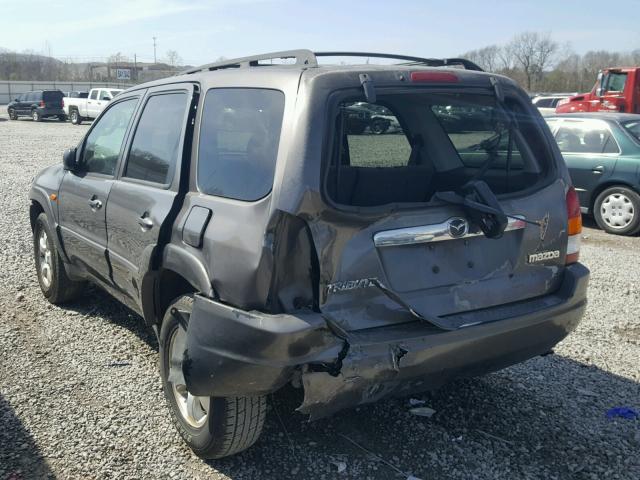 4F2YZ04193KM52016 - 2003 MAZDA TRIBUTE LX GRAY photo 3