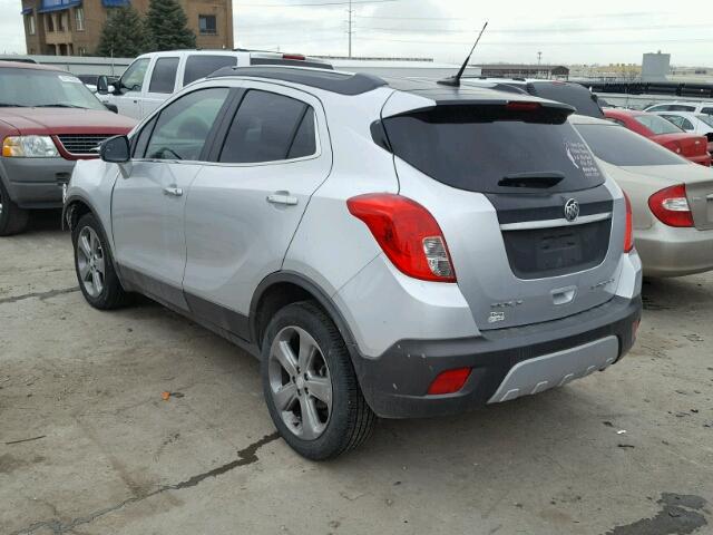 KL4CJASB2DB070537 - 2013 BUICK ENCORE SILVER photo 3