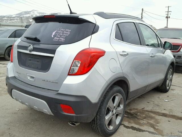 KL4CJASB2DB070537 - 2013 BUICK ENCORE SILVER photo 4