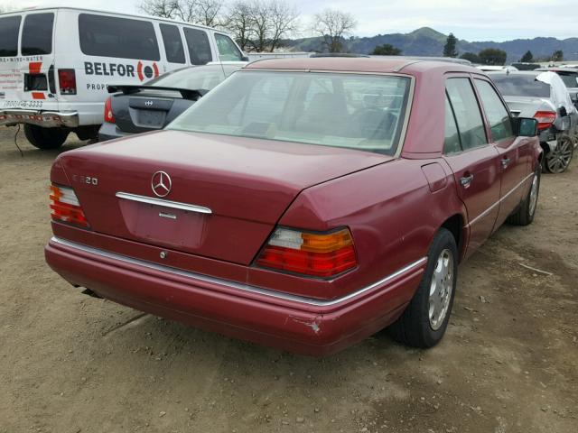 WDBEA32EXSC207038 - 1995 MERCEDES-BENZ E 320 BASE BURGUNDY photo 4