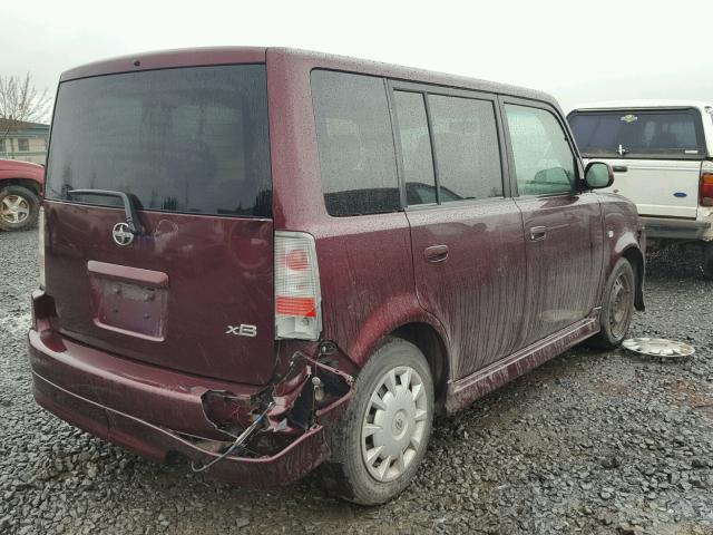 JTLKT324450208895 - 2005 TOYOTA SCION XB მუქწითელი ფოტო 4