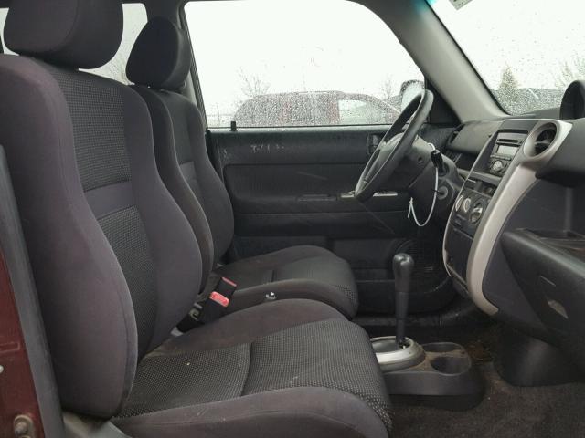 JTLKT324450208895 - 2005 TOYOTA SCION XB მუქწითელი ფოტო 5