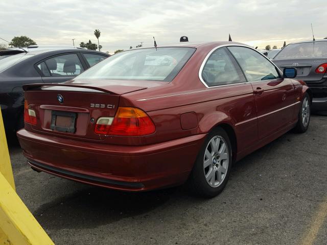 WBABM3344YJN83852 - 2000 BMW 323 CI RED photo 4