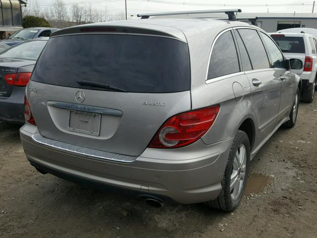 4JGCB65E88A062603 - 2008 MERCEDES-BENZ R 350 GRAY photo 4