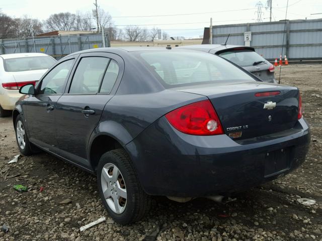 1G1AK58F887102615 - 2008 CHEVROLET COBALT LS GRAY photo 3