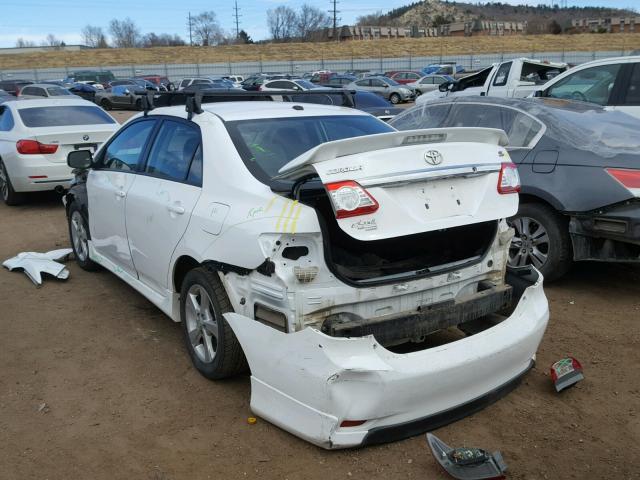 2T1BU4EEXBC553157 - 2011 TOYOTA COROLLA BA WHITE photo 3