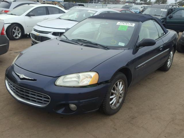 1C3EL65U41N501753 - 2001 CHRYSLER SEBRING LI BLUE photo 2