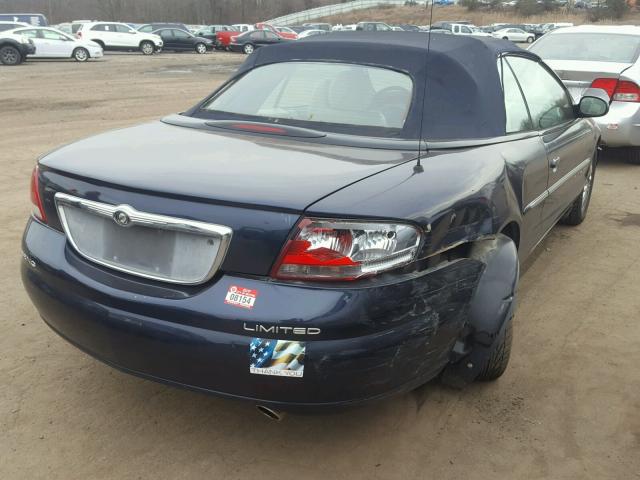 1C3EL65U41N501753 - 2001 CHRYSLER SEBRING LI BLUE photo 4