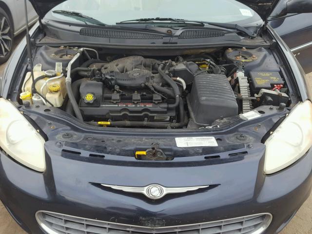 1C3EL65U41N501753 - 2001 CHRYSLER SEBRING LI BLUE photo 7