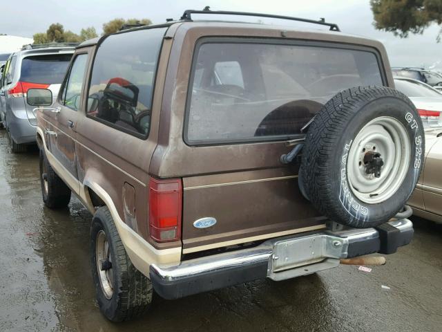 1FMCU14T4GUD42562 - 1986 FORD BRONCO II BROWN photo 3