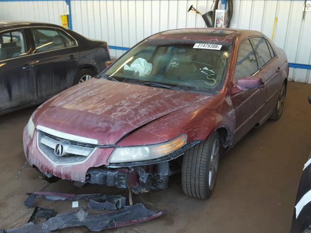 19UUA66274A022170 - 2004 ACURA TL MAROON photo 2