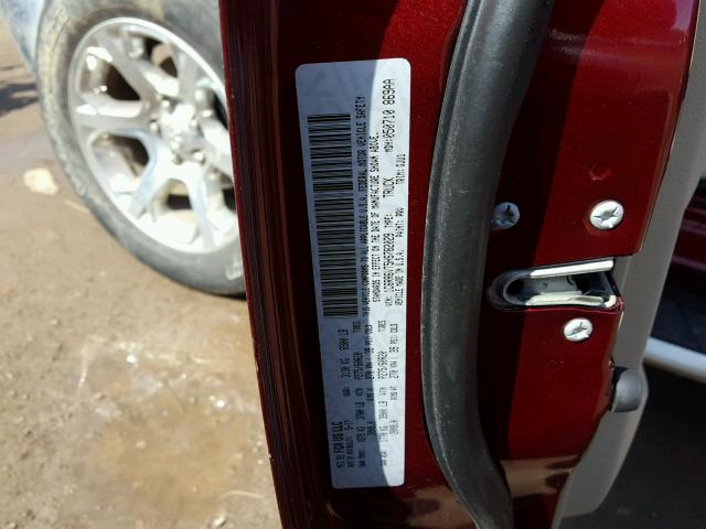 1C6RR6VT5HS782029 - 2017 RAM 1500 LARAM MAROON photo 10