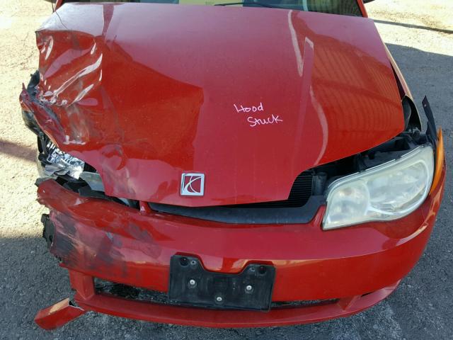 1G8AN15F17Z149784 - 2007 SATURN ION LEVEL RED photo 7