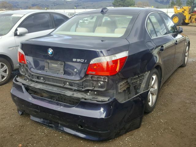 WBANE73556CM37231 - 2006 BMW 530 I BLUE photo 4