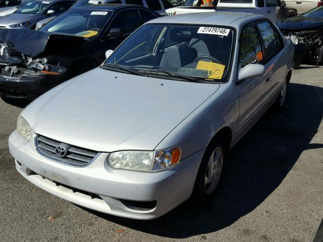 1NXBR12E01Z513591 - 2001 TOYOTA COROLLA CE SILVER photo 2