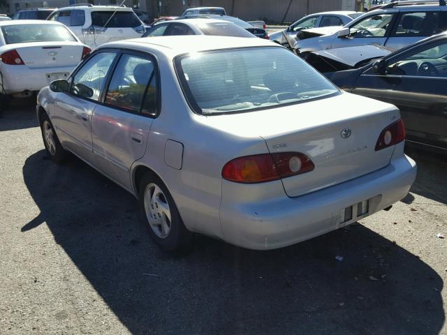 1NXBR12E01Z513591 - 2001 TOYOTA COROLLA CE SILVER photo 3