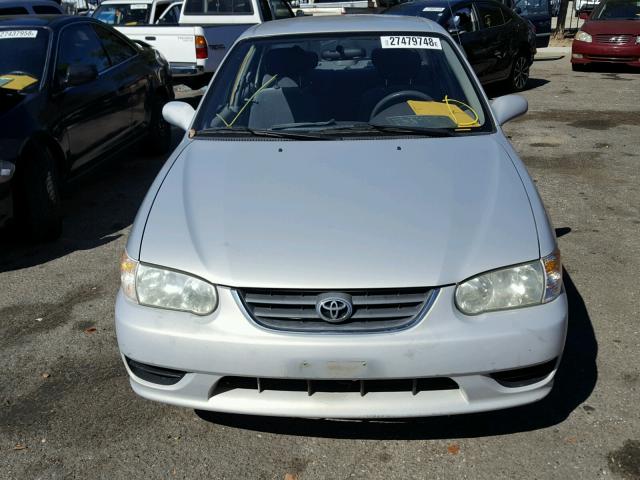 1NXBR12E01Z513591 - 2001 TOYOTA COROLLA CE SILVER photo 9