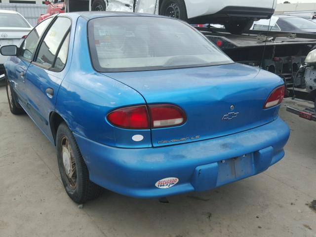 3G1JF5242XS847730 - 1999 CHEVROLET CAVALIER L TURQUOISE photo 3