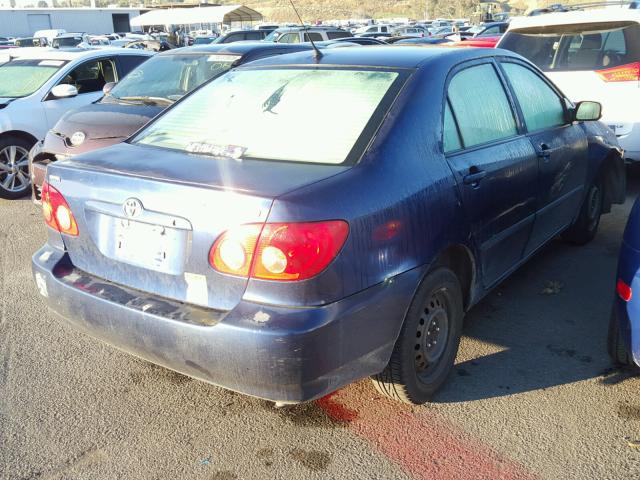 1NXBR32E17Z928133 - 2007 TOYOTA COROLLA CE BLUE photo 4