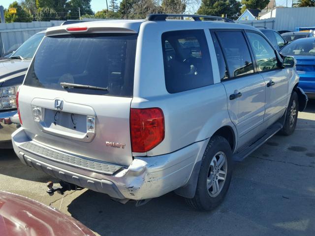 2HKYF185X3H608882 - 2003 HONDA PILOT EXL SILVER photo 4