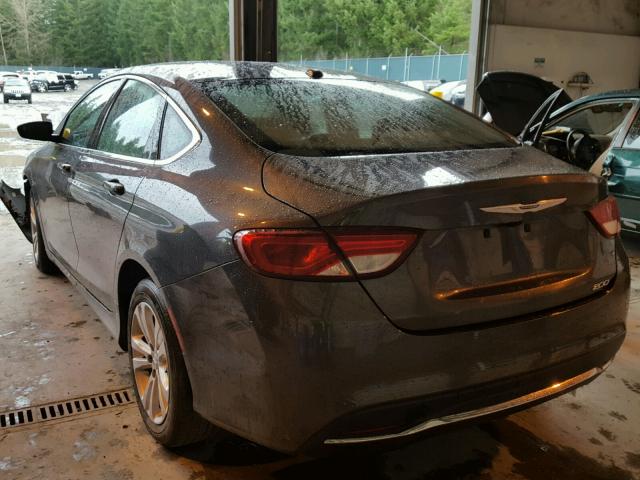 1C3CCCAB6FN732851 - 2015 CHRYSLER 200 LIMITE GRAY photo 3