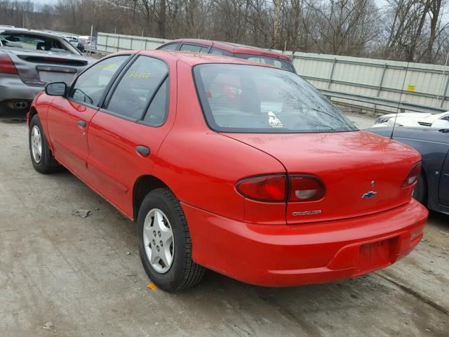 1G1JC524427402292 - 2002 CHEVROLET CAVALIER B RED photo 3