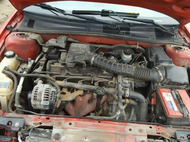 1G1JC524427402292 - 2002 CHEVROLET CAVALIER B RED photo 7