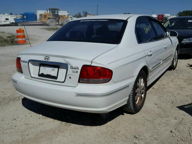 KMHWF35HX3A834540 - 2003 HYUNDAI SONATA GLS WHITE photo 4