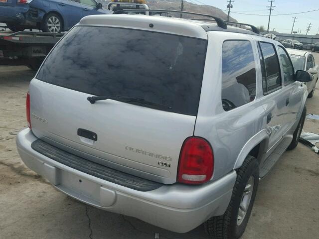 1D4HS48N43F629981 - 2003 DODGE DURANGO SL GRAY photo 4