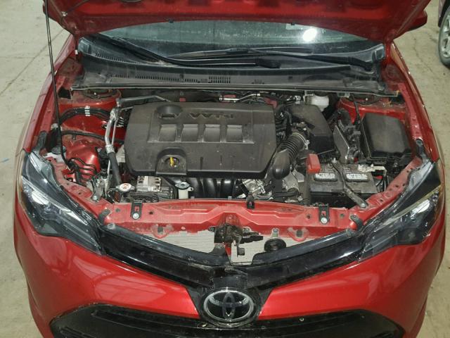 2T1BURHE0HC905342 - 2017 TOYOTA COROLLA L RED photo 7