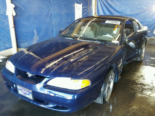 1FAFP4049WF226954 - 1998 FORD MUSTANG BLUE photo 2