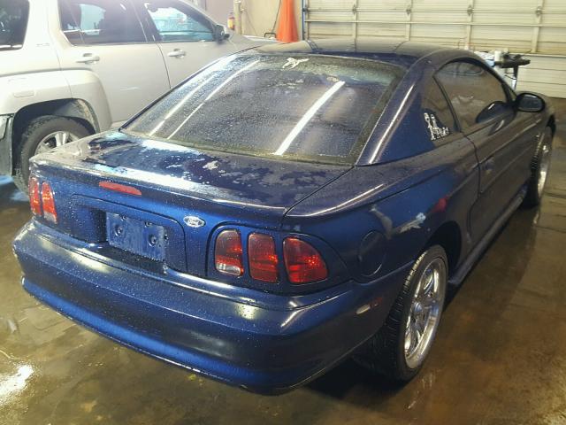 1FAFP4049WF226954 - 1998 FORD MUSTANG BLUE photo 4