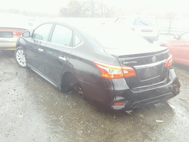 3N1AB7AP1HY393983 - 2017 NISSAN SENTRA S BLACK photo 3