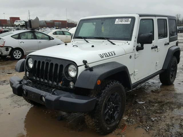 1C4BJWDG4FL635830 - 2015 JEEP WRANGLER U WHITE photo 2