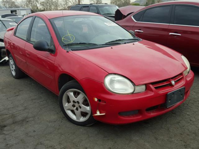 1B3AS46C02D607374 - 2002 DODGE NEON SE RED photo 1